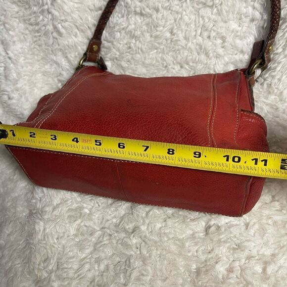 Red Leather Shoulder Bag - Picture 15 of 16